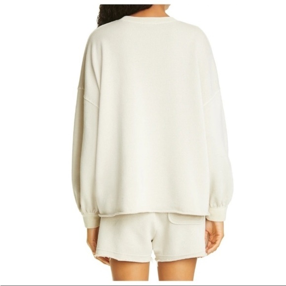 Rails Reeves drop sleeve cuffed oversized rolled hem Sweatshirt S Cream Pumice - Picture 14 of 16
